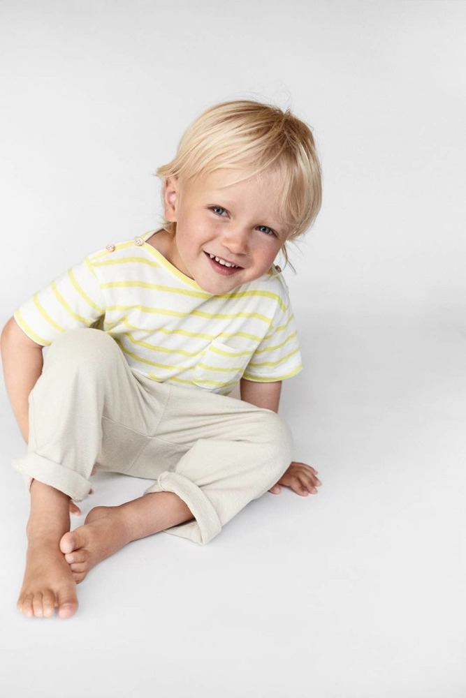 Zara 9/12M Boat Neck Striped T-Shirt